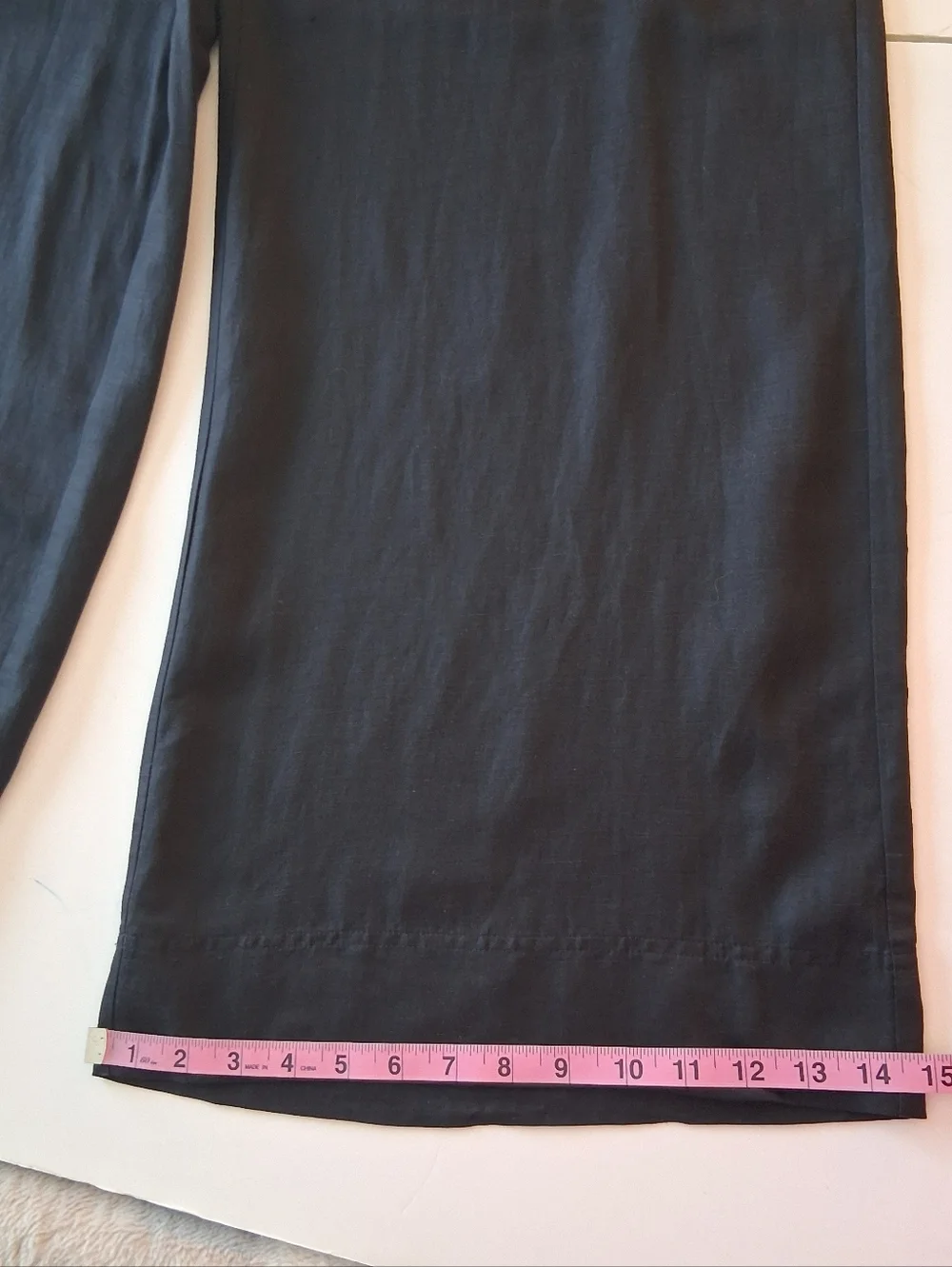 Banana Republic Linen Blend Wide Leg High Rise Pull-on Pants Black Sz  Med